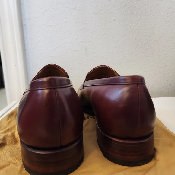 Meermin Calf Leather Burgundy Loafers Size US 9/UK 8 - Picture 6 of 7